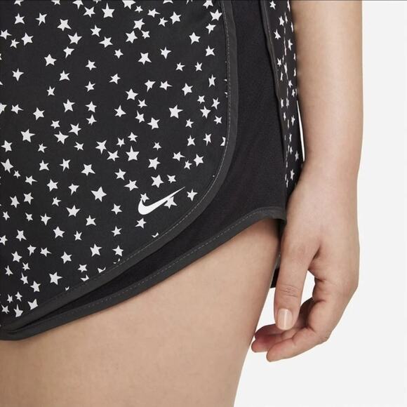 Nike Tempo Shorts Plus Size Dri-Fit Black/White Stars Running Workout Women 1X - Picture 7 of 8